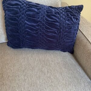 Luxurious Navy Blue Velvet Pillow